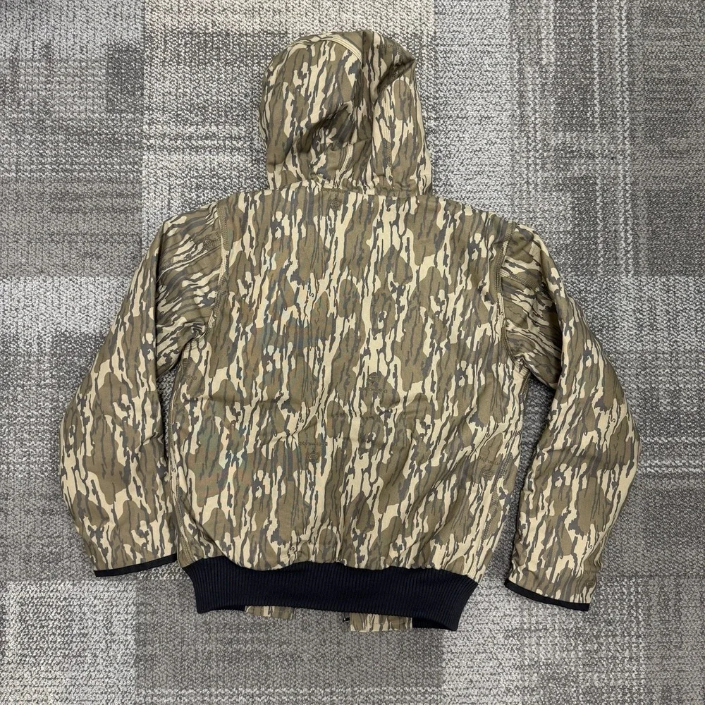 Carhartt Jacket Mens Small BottomLand Camo Rugged Flex‎ Duck Insulated Loose Fit